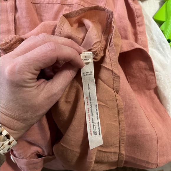 💙 3/$20 Free People Sydney | Cotton Linen Utility Mini Dress - Small - Picture 6 of 11